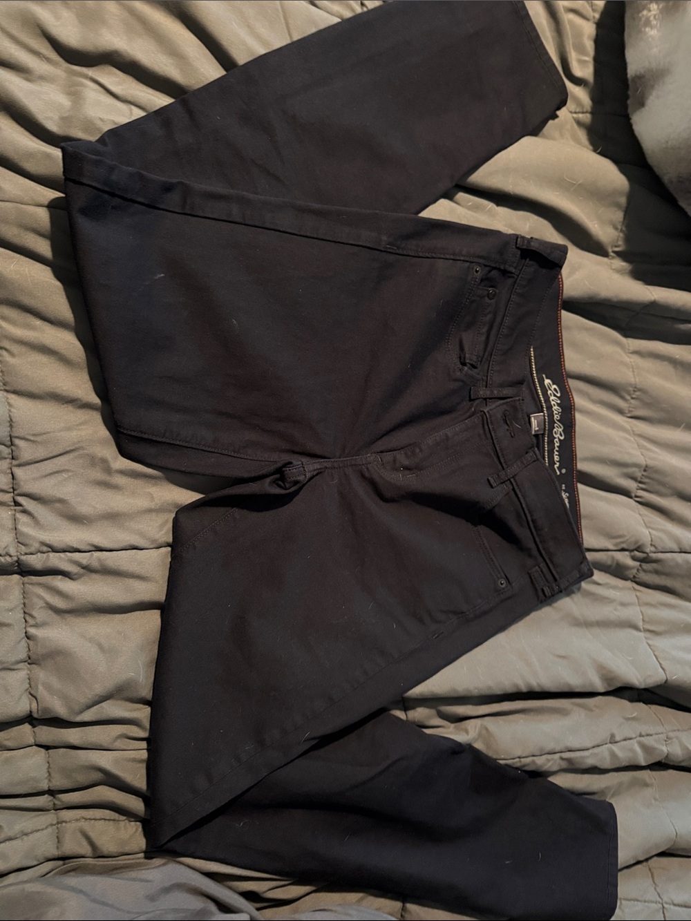 Eddie Bauer Black Slim-Straight Pants